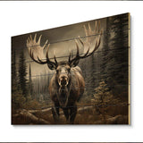 Brown Moose Majestic - Wood Wall Art