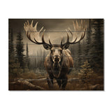 Brown Moose Majestic - Wood Wall Art