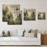 Pine Tree Misty Morning II - Wood Wall Art