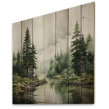 Pine Tree Silent Wilderness - Wood Wall Art