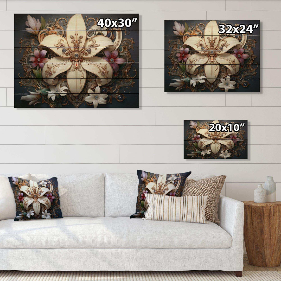 Fleur-De-Lis A Stylized Lilly Flower I - Wood Wall Art
