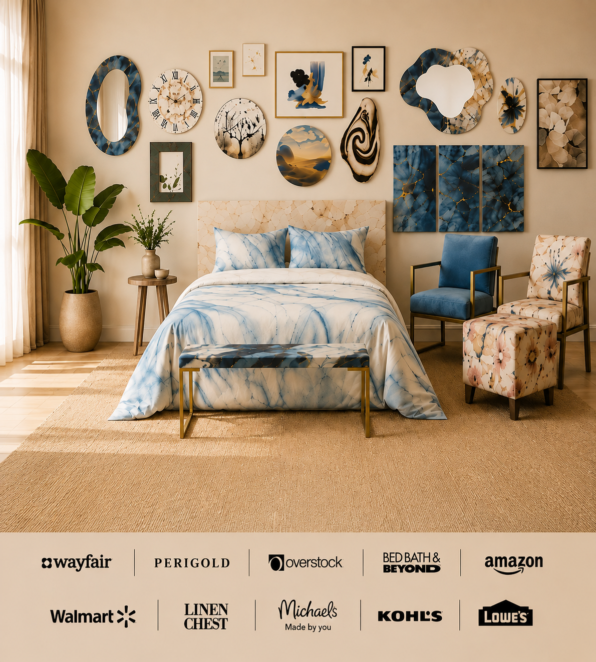 DesignArt styled bedroom - mobile hero
