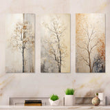 Beige Trees Oak Solitude - Multi-Panels