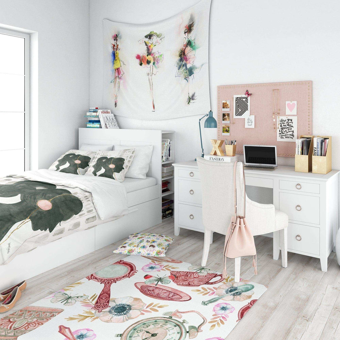Glam Pink Ladies III - Figurative Duvet Cover Set