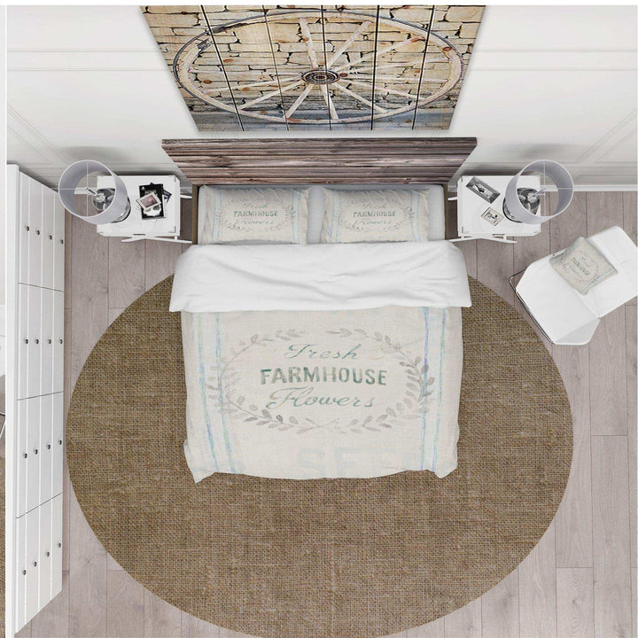 Farmhouse Florals VIII - Quotes and Sayings Duvet Cover Set