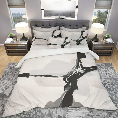 Abstract Neutral III - Abstract Duvet Cover Set