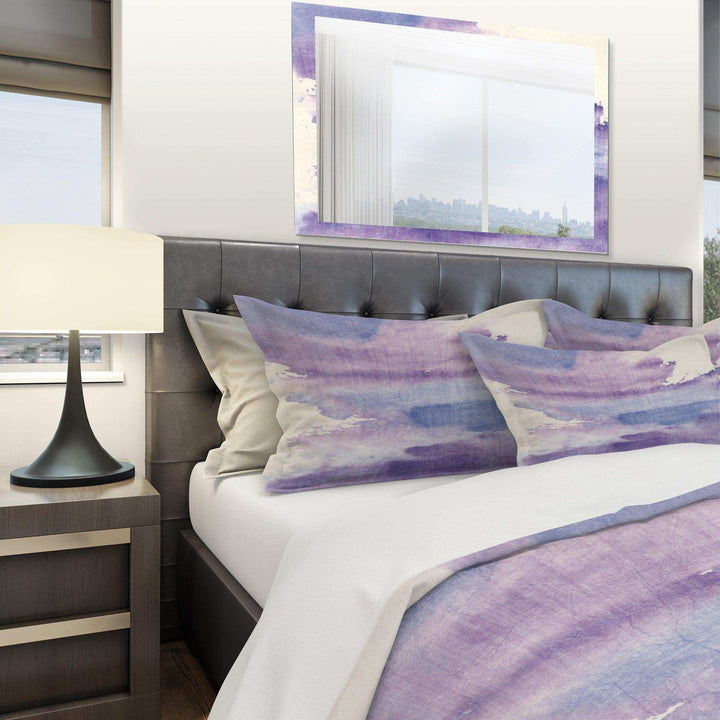 Watercolor Purple Haze I - Geometric Duvet Cover Set