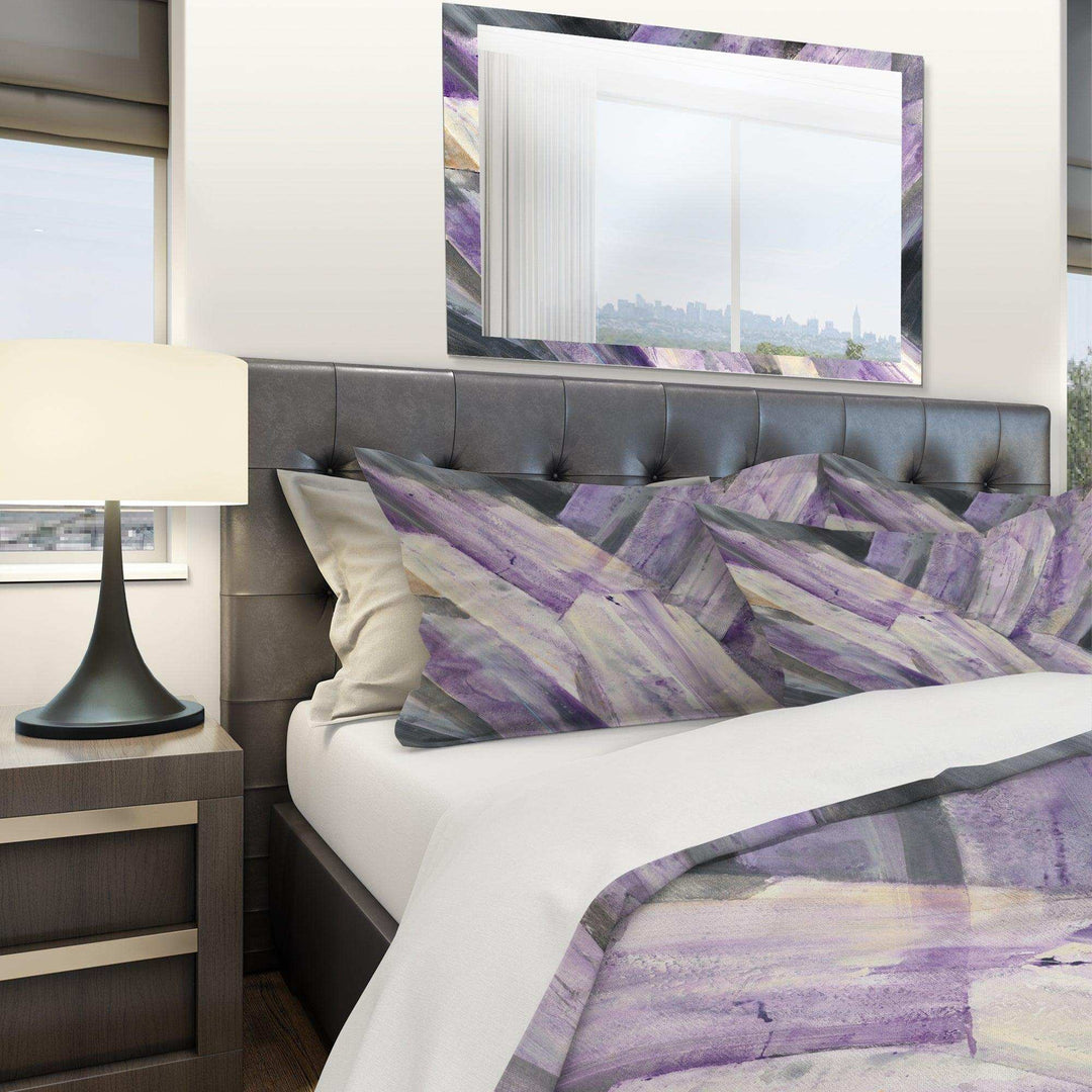 Geometric Purple Glacier - Abstract Duvet Cover Set
