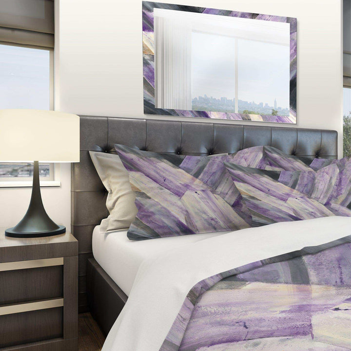 Geometric Purple Glacier - Abstract Duvet Cover Set