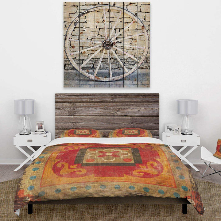 Moroccan Orange Tiles Collage II - Abstract Duvet Cover Set