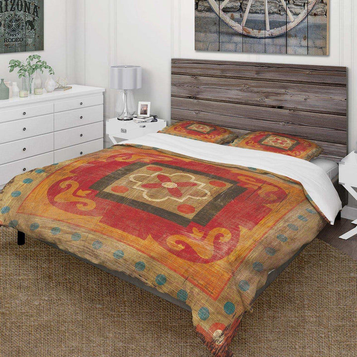 Moroccan Orange Tiles Collage II - Abstract Duvet Cover Set