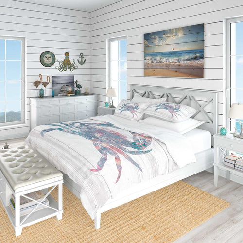 Pink Crab Ocean Life - Animals Duvet Cover Set