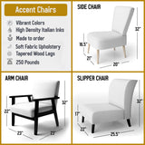 metallic Glam Indigo Form II Transitional Accent Chair