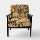 Architectural Detail of Paris in Winter Mid-Century Accent Chair