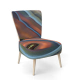 Abstract Mineral Texture Mid-Century Accent Chair Side Chair