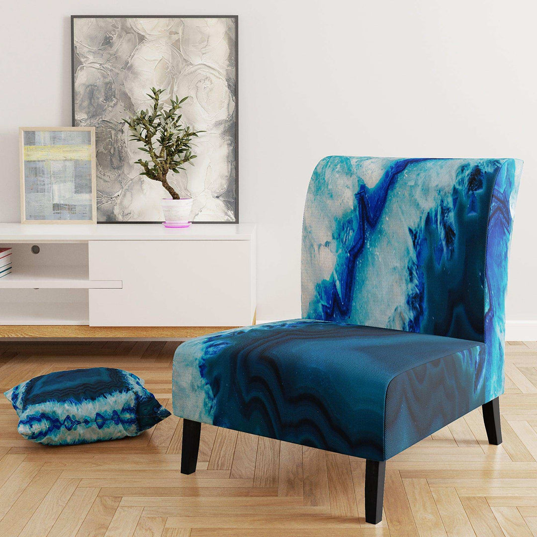Brazilian Thunder Egg Mid-Century Accent Chair
