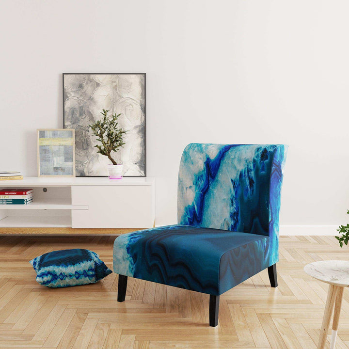 Brazilian Thunder Egg Mid-Century Accent Chair