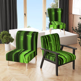 Green Bamboo Forest Floral Accent Chair