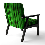 Green Bamboo Forest Floral Accent Chair