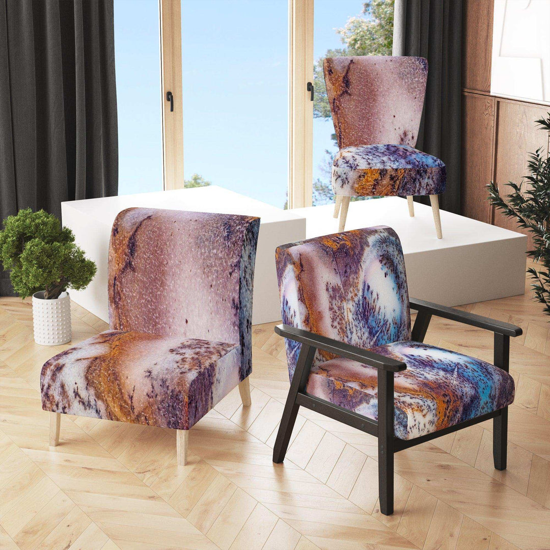 Decorative Stone Moss Agate Close up Tranditional Accent Chair