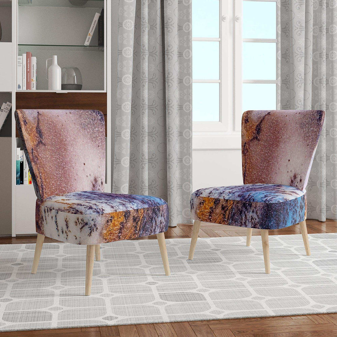 Decorative Stone Moss Agate Close up Tranditional Accent Chair