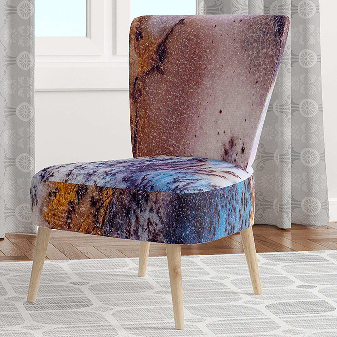 Decorative Stone Moss Agate Close up Tranditional Accent Chair