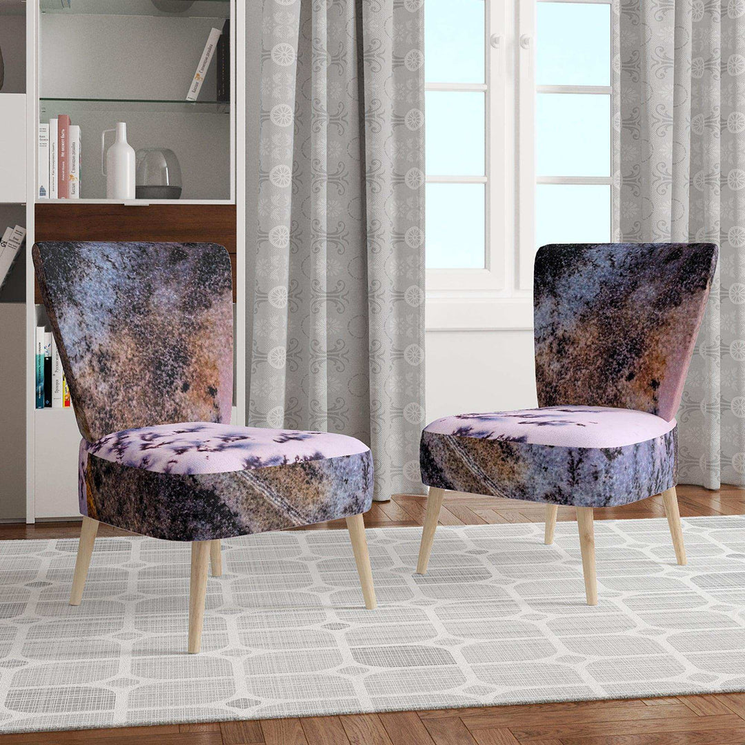Crystal Dendrite macro Tranditional Accent Chair