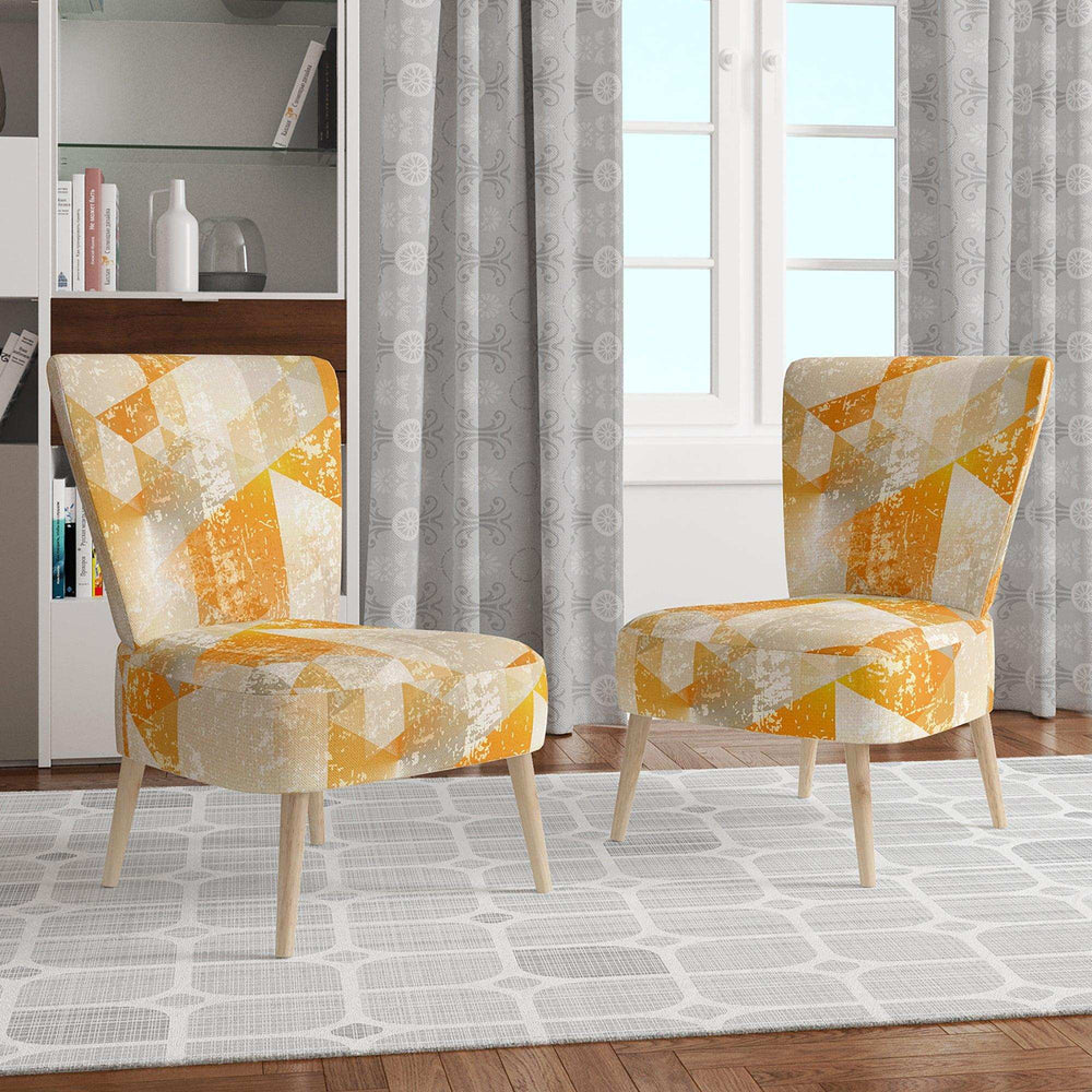Gold Retro Style Modern Accent Chair