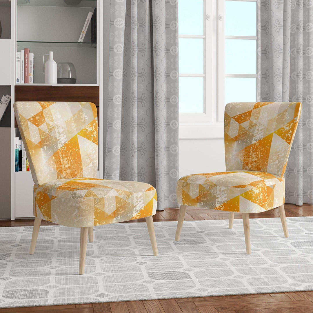 Gold Retro Style Modern Accent Chair