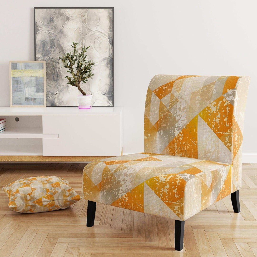 Gold Retro Style Modern Accent Chair