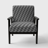 Monochrome Hexagon Geometric Pattern Modern Accent Chair
