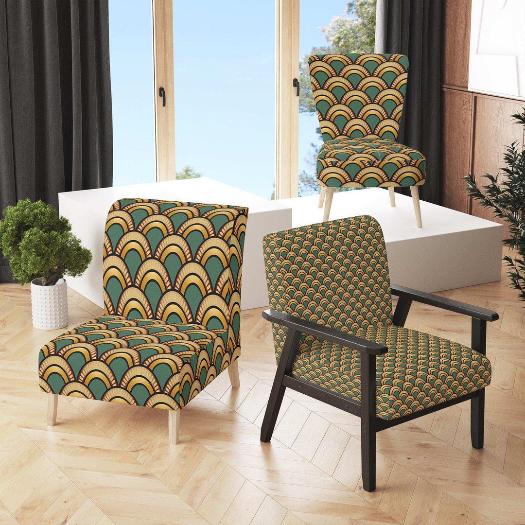 Deco Pattern Patterned Accent Chair