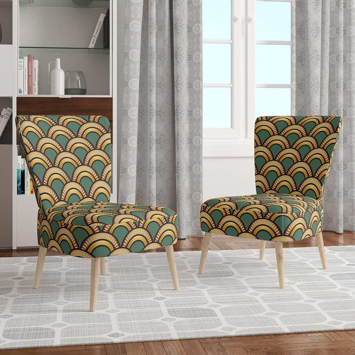 Deco Pattern Patterned Accent Chair