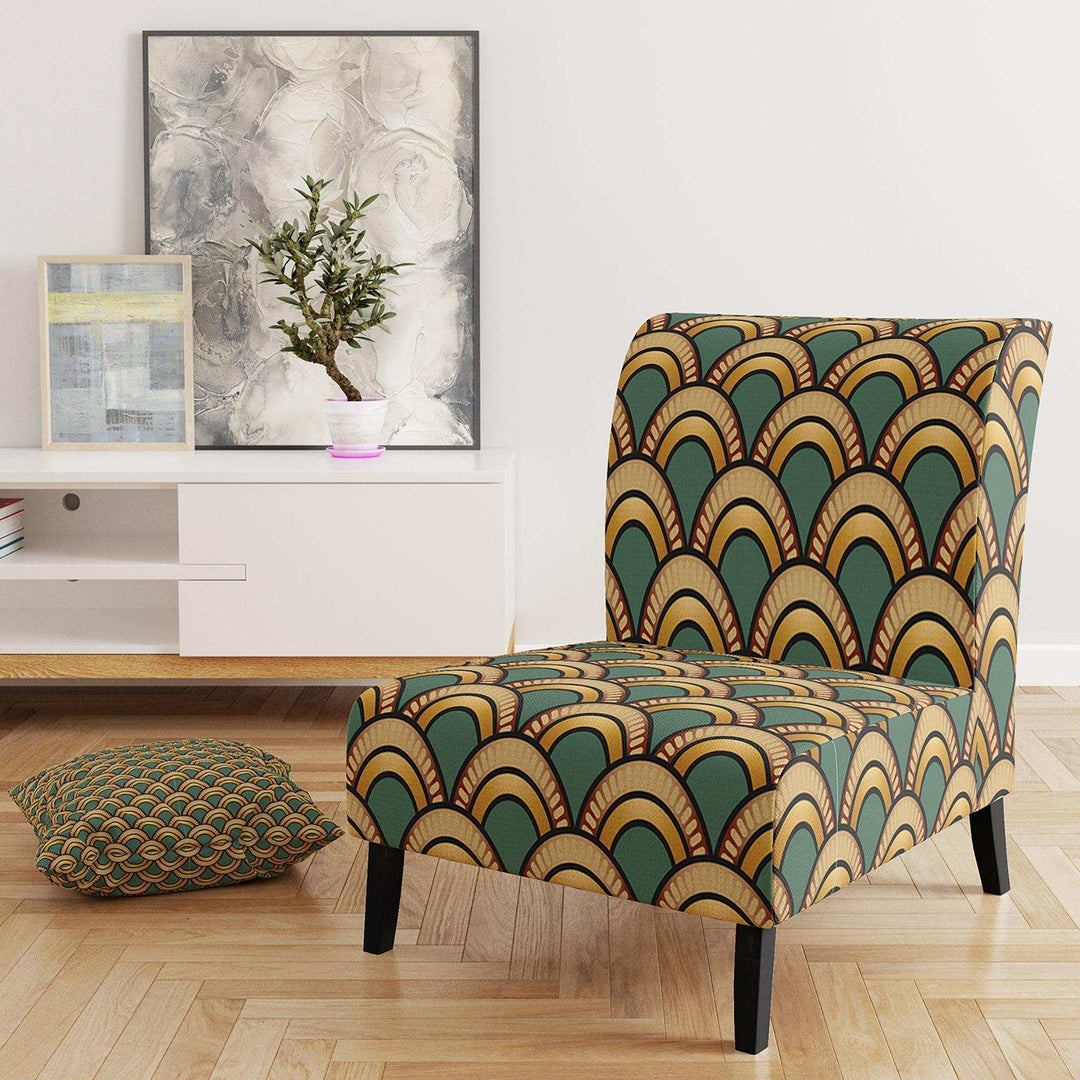 Deco Pattern Patterned Accent Chair