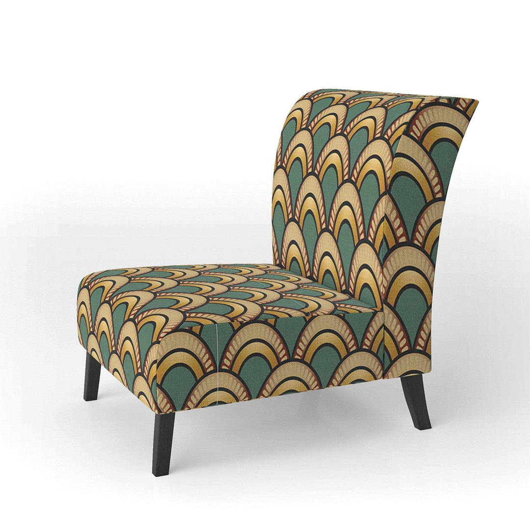 Deco Pattern Patterned Accent Chair