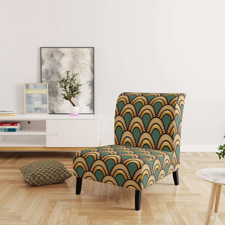 Deco Pattern Patterned Accent Chair