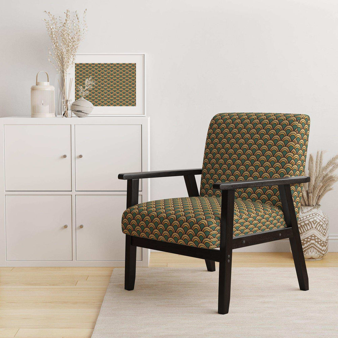 Deco Pattern Patterned Accent Chair