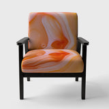 Mineral Orange Agate Mid-Century Accent Chair