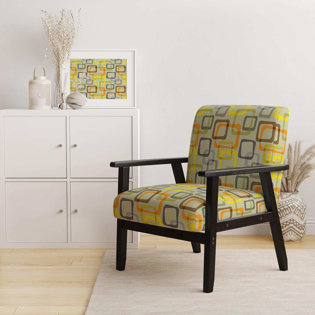 Retro Square Design VII Mid-Century Accent Chair