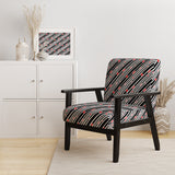 Retro Geometrical Abstract Minimal Pattern XII Mid-Century Accent Chair
