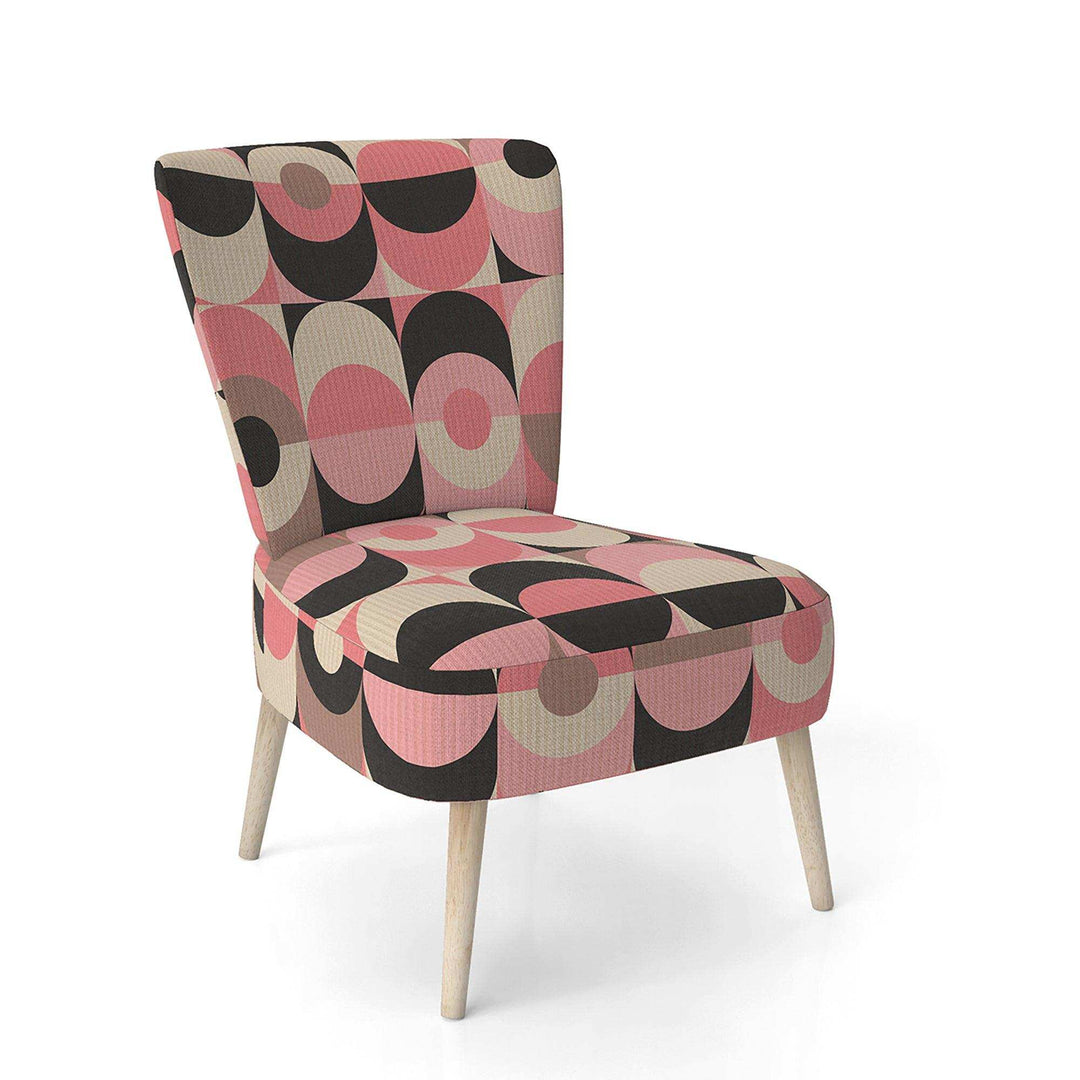 Retro Geometric Design XI Mid-Century Accent Chair