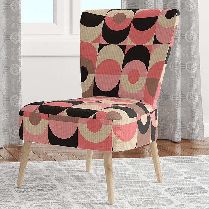 Retro Geometric Design XI Mid-Century Accent Chair