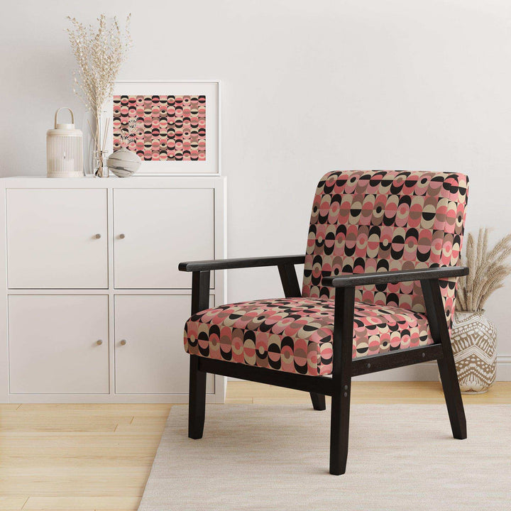 Retro Geometric Design XI Mid-Century Accent Chair
