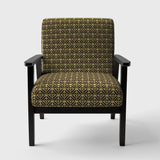 Golden Luxury Metallic Geometrics XIV Mid-Century Accent Chair