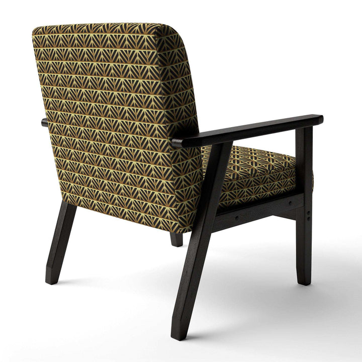 Golden Luxury Metallic Geometrics XIV Mid-Century Accent Chair