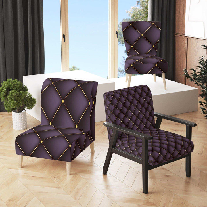 Quilted pattern Mid-Century Accent Chair
