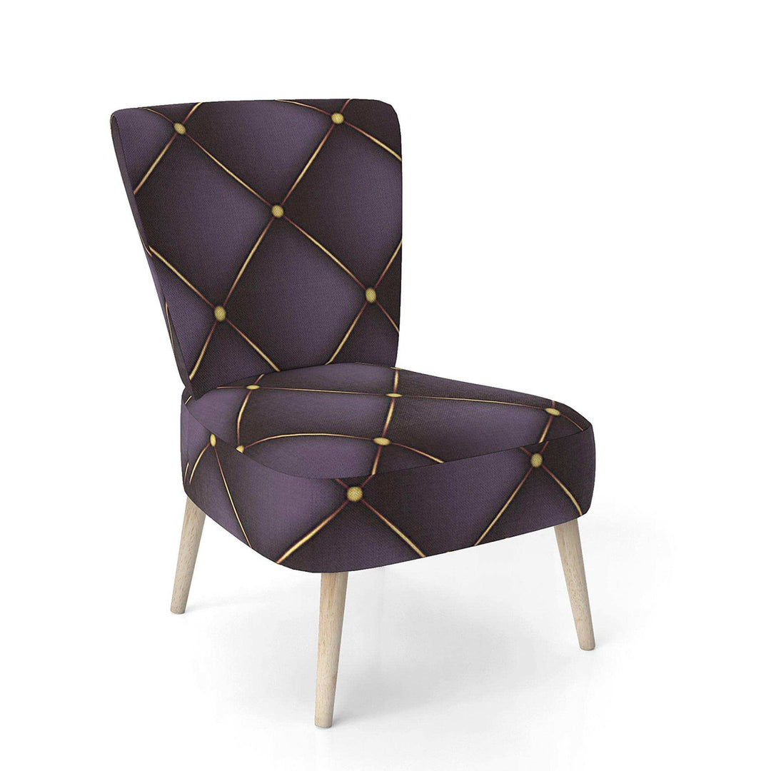 Quilted pattern Mid-Century Accent Chair