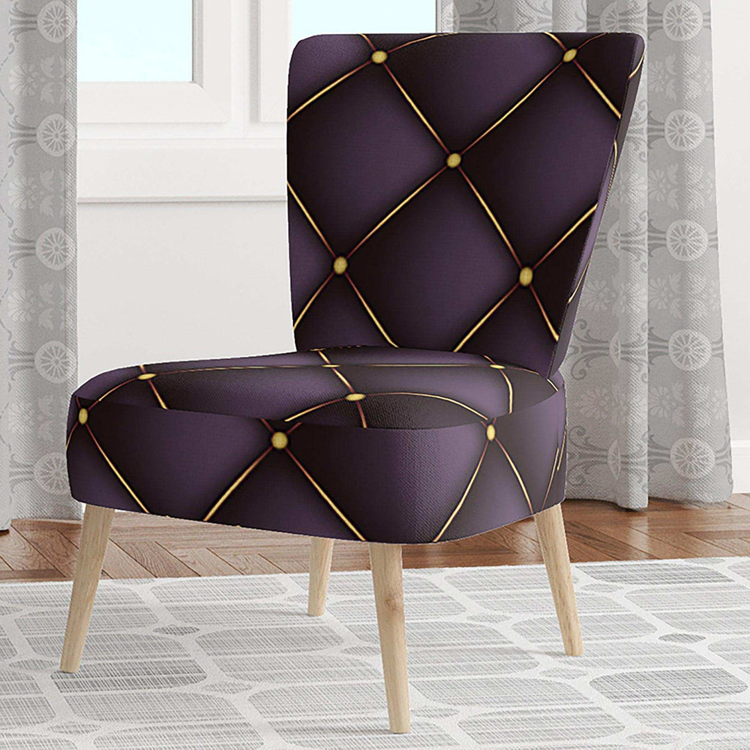 Quilted pattern Mid-Century Accent Chair