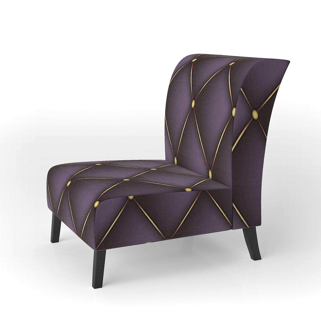 Quilted pattern Mid-Century Accent Chair