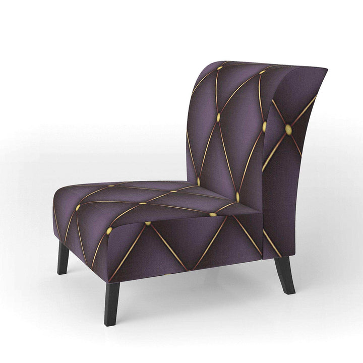 Quilted pattern Mid-Century Accent Chair